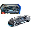 Bburago B  Bugatti Divo Matt Gray with Blue Accents 1 by 18 Diecast Model Car 11045gry